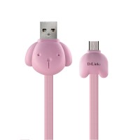 High Quality Wholesale Mobile Quick Charging Standard ABS Flat ROHS Micro Cartoon Usb Cable For Smartphone